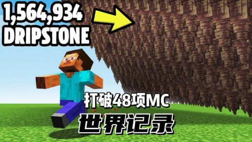我的世界：肝帝老哥挑战48小时内打破48项MC世界纪录_高清