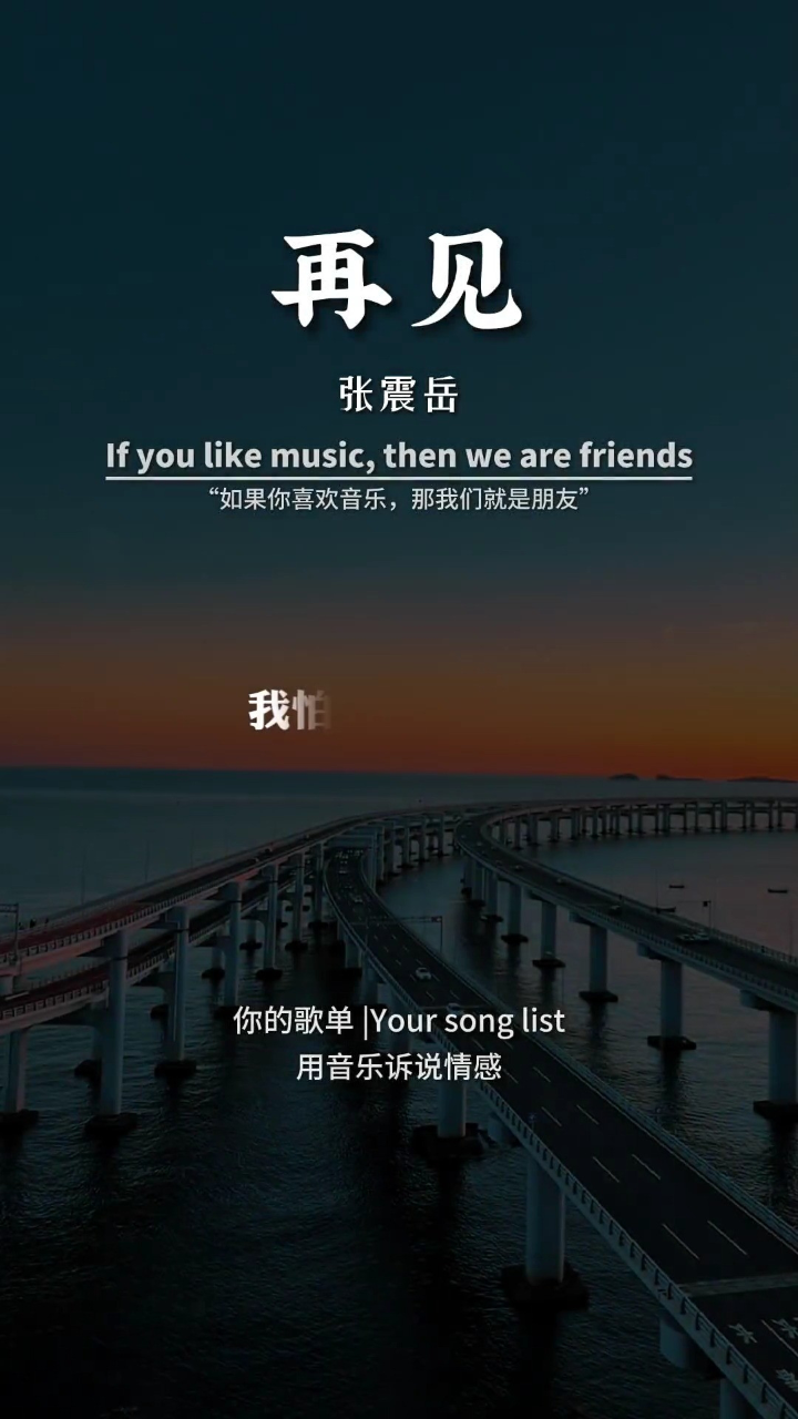 伤感音乐 #经典老歌 #再见 #张震岳 #一首歌一个故事