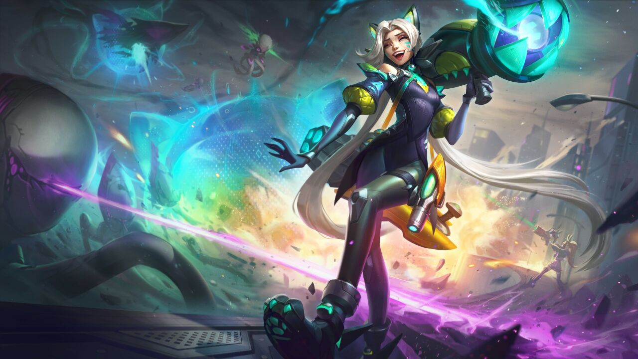 【英雄联盟手游】喵喵魅影金克丝(6.28上线)