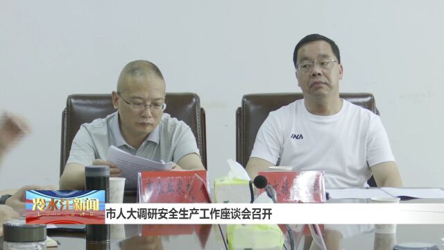 市人大调研安全生产工作座谈会召开