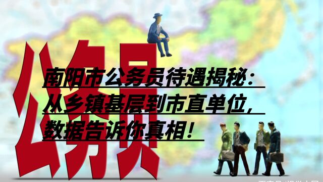 南阳市公务员待遇揭秘:从乡镇基层到市直单位,数据告诉你真相!