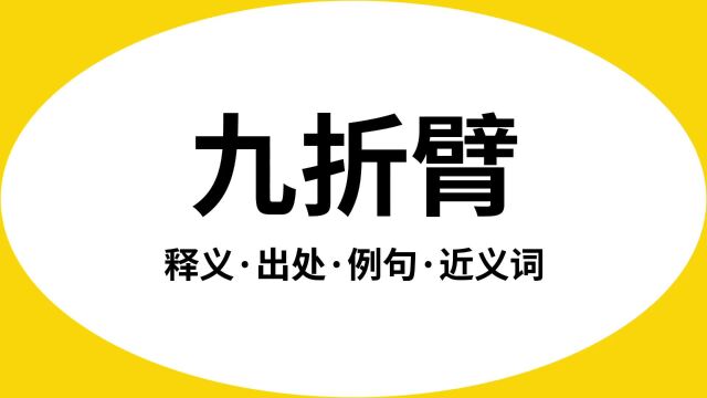 “九折臂”是什么意思?