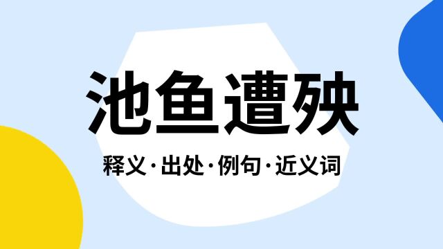 “池鱼遭殃”是什么意思?