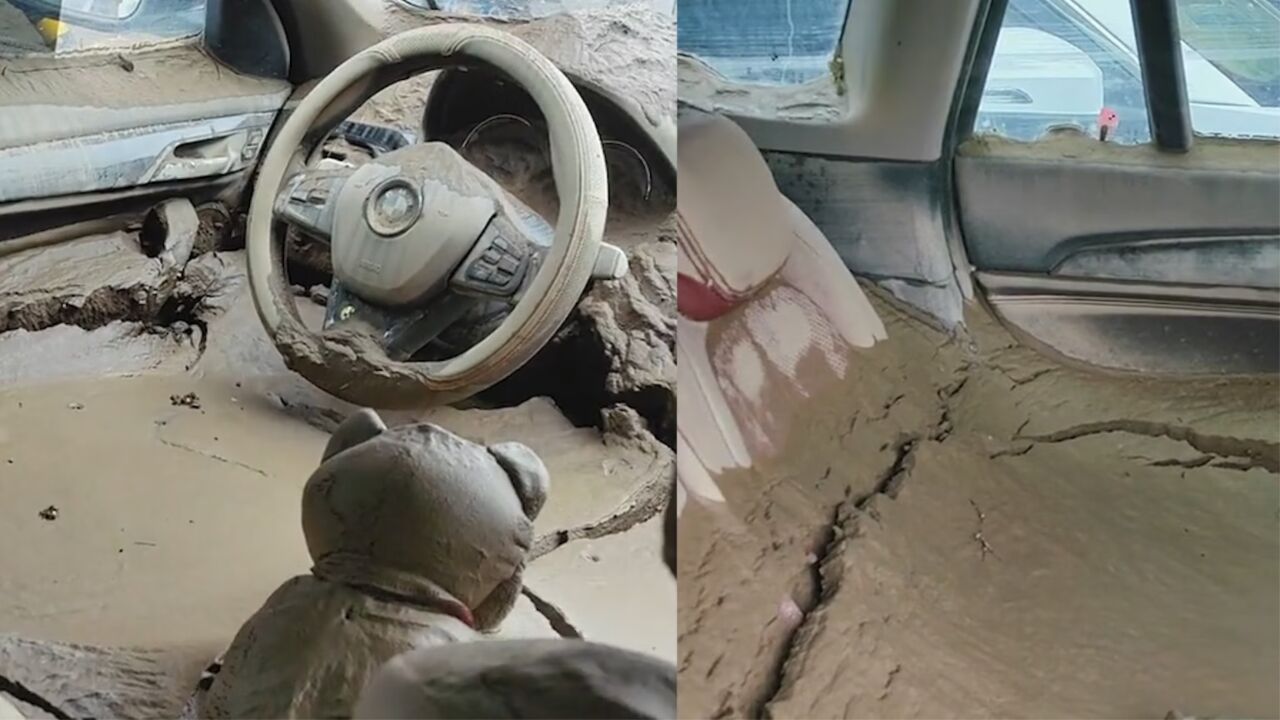 宝马车主买车两个月就遇洪水,车内积满淤泥基本报废:还没开过瘾