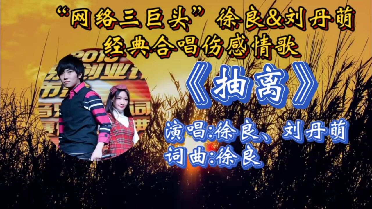怀旧情歌《抽离》徐良刘丹萌深情合唱,歌词婉转忧伤,动听歌声唱出了