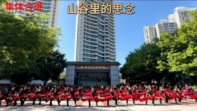 中国水兵舞深圳大联盟联谊舞会齐跳冬冬慢四造型一套《山谷里的思念》