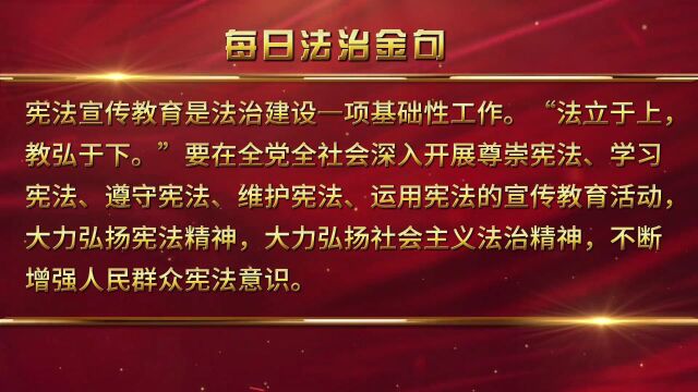 【每日法治金句】第21期