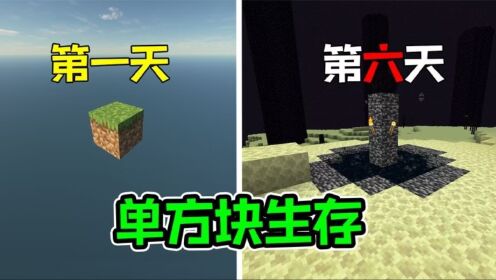 只有一个草方块，我竟然在这样的世界屠龙，单方块生存#我的世界_高清1080P在线观看平台_腾讯视频