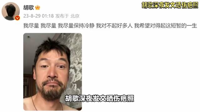 胡歌晒伤疤照怀念好友张冕:真挚情感触动人心