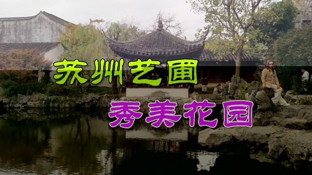 苏州艺圃的大花园,以水为中心,以山水为主景,亭廊榭阁环水而建