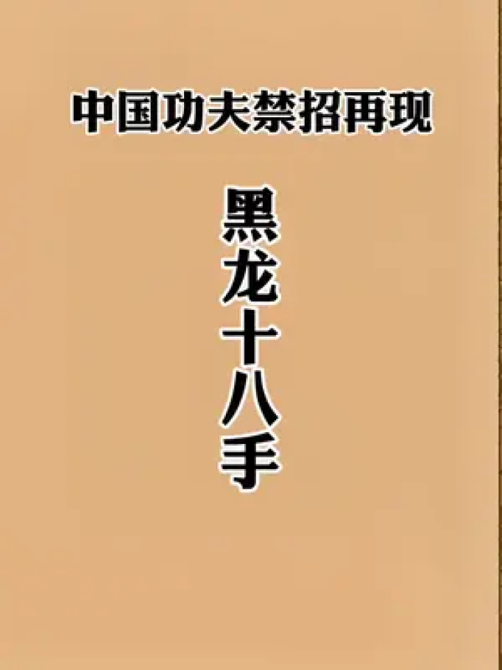 失传已久的黑龙十八手#中国功夫 #一招制敌 #格斗 #近身搏斗