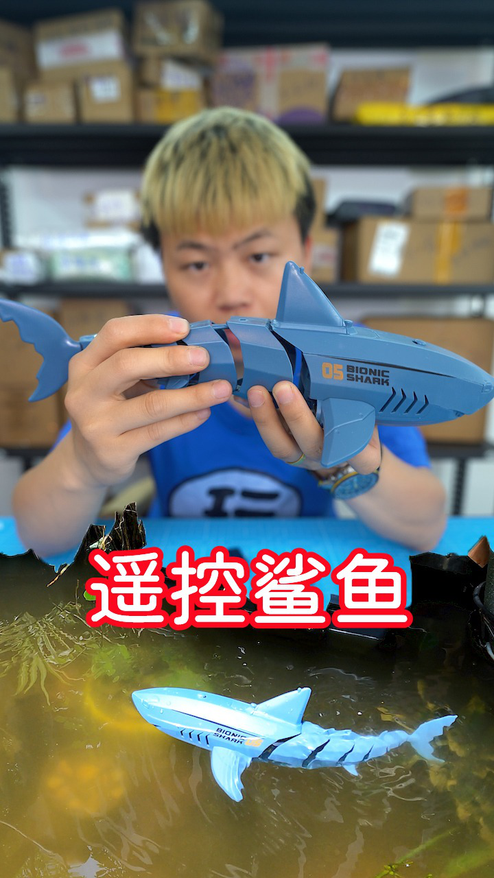 开箱试玩粉丝推荐的遥控鲨鱼,这鲨鱼会潜水吗?