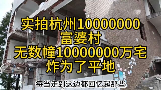 实拍杭州10000000富婆村,无数幢10000000万豪宅,炸为了平地