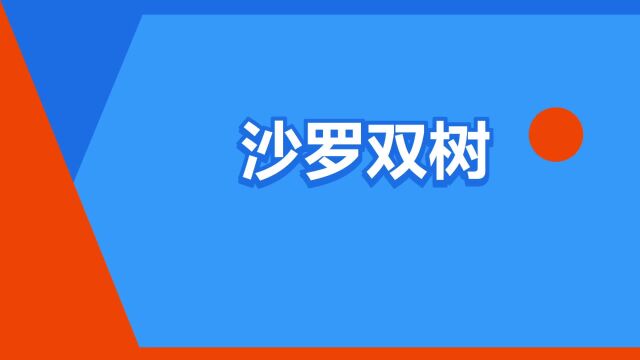 “沙罗双树”是什么意思?