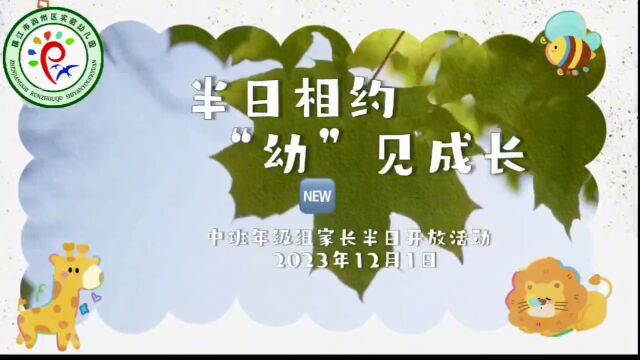 中班半日开放