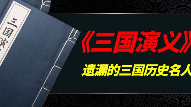 盘点《三国演义》里被遗漏的三国历史名人