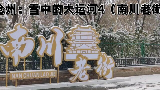 记沧州:雪中的大运河4(南川老街)