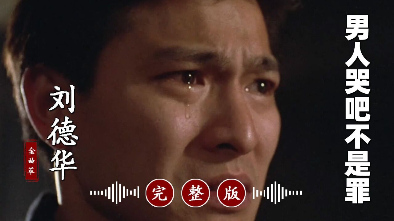 刘德华的冷门歌曲《男人哭吧不是罪》完整版,超好听!