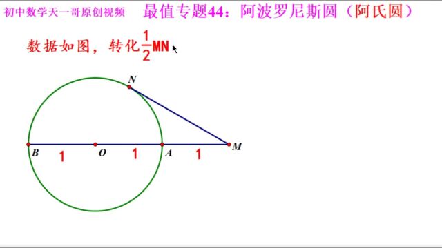 初中数学几何最值专题44.3:阿波罗尼斯圆