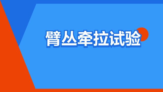 “臂丛牵拉试验”是什么意思?