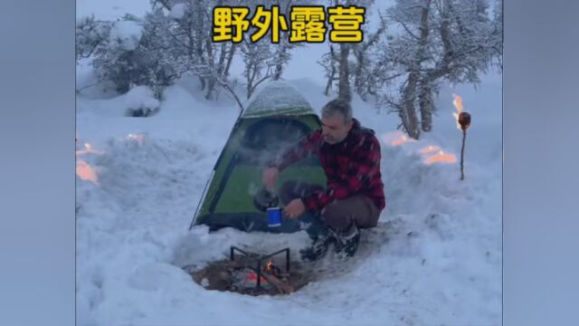 #雪地露营 #雪中露营 #野外露营