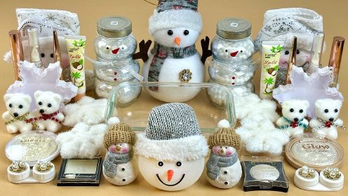 DIY白色圣诞风主题，造型小雪人各种小喜欢，解压