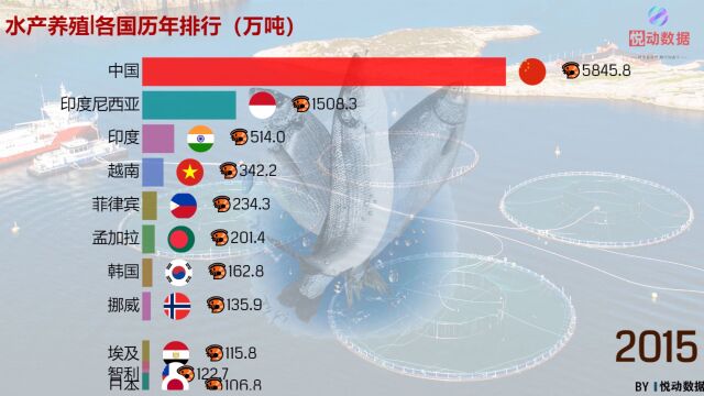 一分钟带你了解各国水产养殖排行,是谁在一骑绝尘