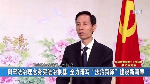 书记话法治丨张伦:树牢法治理念夯实法治根基 全力谱写“法治菏泽”建设新篇章