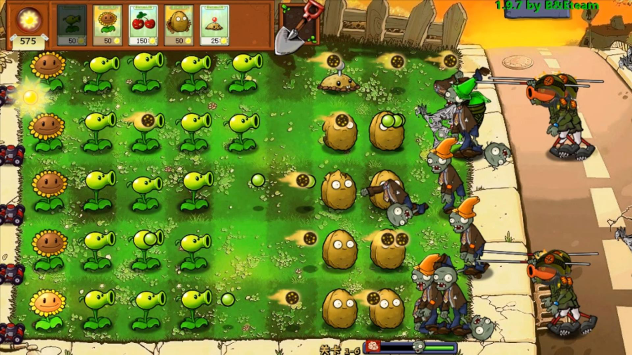 大海解说植物大战僵尸e版:两种撑杆跳僵尸一起来袭