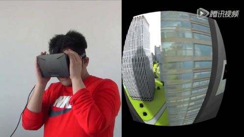 虚拟现实头盔体验惊魂电梯