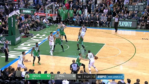 《NBA全场集锦》【扣篮】背水一战打出气势 米德尔顿美妙连线字母哥空袭炸筐