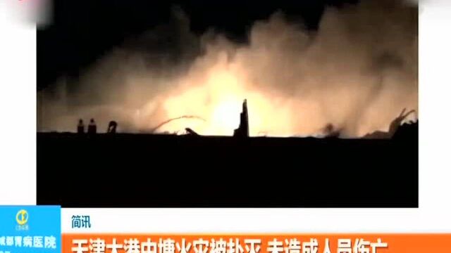 天津大港中塘火灾被扑灭 未造成人员伤亡