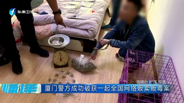 厦门警方成功破获一起全国网络贩卖贩毒案