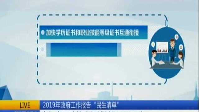 2019年政府工作报告“民生清单”:今年高职院校大规模扩招100万人