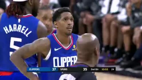 《NBA全场回放》【回放】快船vs马刺第2节 莱昂纳德妙传接补扣纵贯全场