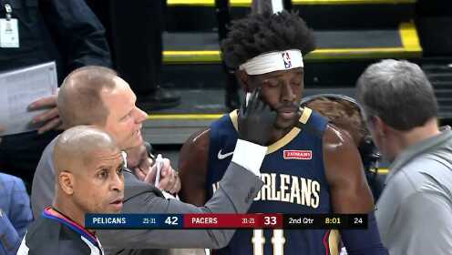 《NBA全场回放》【原声回放】鹈鹕vs步行者第2节 鲍尔金鸡独立看呆众人