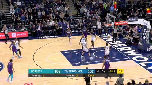 《NBA全场集锦》【原声】黄蜂115-108森林狼 黄蜂内外开花撕裂防线生擒森林狼