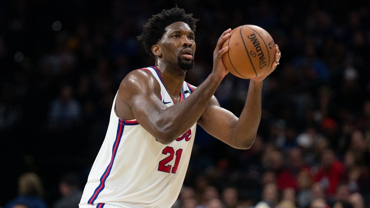 费城76人球星恩比德vs篮网集锦狂砍3916关键盖帽率队取胜