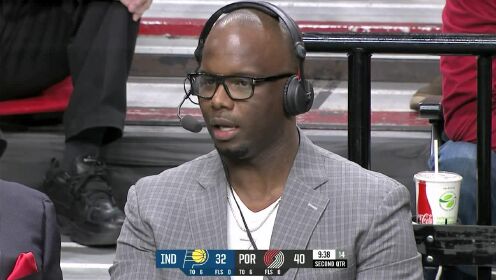 《NBA全场回放》【原声回放】步行者vs开拓者第2节 利拉德压哨上篮稳稳打进