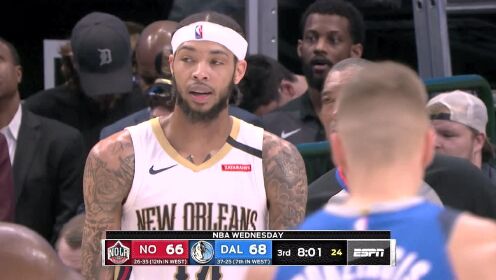 《NBA全场回放》【回放】鹈鹕vs独行侠第3节 锡安旋转陀螺双手灌篮