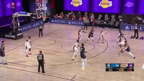 《NBA全场回放》NBA热身赛：独行侠vs湖人原声回放 第2节
