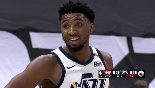《NBA全场集锦》鹈鹕vs爵士第3节英文原声回放