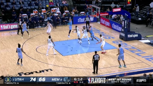 《NBA全场集锦》【原声】爵士121-111灰熊 米切尔29分5助攻率队客场击败灰熊