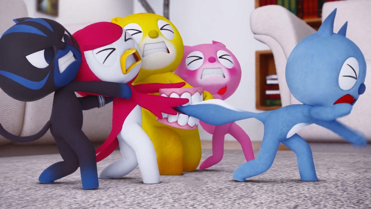 迷你特工队之超级恐龙力量第二季:福乐被牙齿咬尾巴