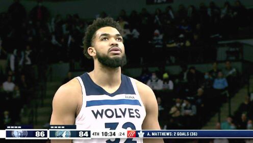 《NBA全场集锦》【球星】唐斯vs灰熊集锦 陷入犯规麻烦依旧砍22分11篮板