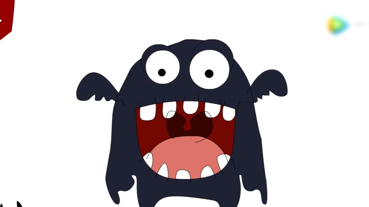 十万个小怪物:飞不动的大嘴怪!奇趣卡通早教简笔画_高光片段