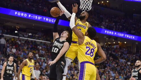 《NBA全场集锦》湖人vs灰熊五佳球 老詹再现名场面“The Block”