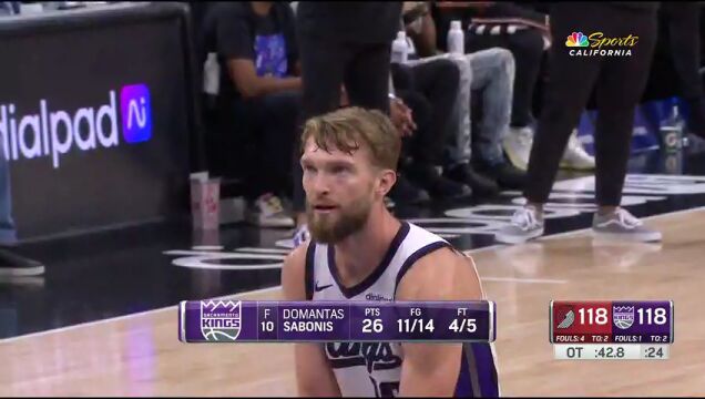 NBA常规赛：开拓者vs国王加时赛中文解说回放