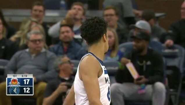 NBA季前赛：拉阿纳纳马卡比vs森林狼第1节中文解说回放