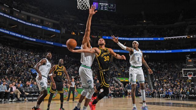 库里vs森林狼集锦 空砍38+5独扛进攻大旗难阻失利